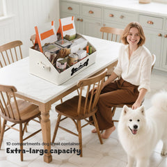 GreenPetopia dog treat container removable dividers enabling customizable organization