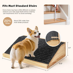 GreenPetopia durable wood construction demonstrates long lasting pet stairs