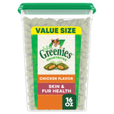 Greenies Feline Smartbites packaging tub—resealable for easy portion control and freshness.