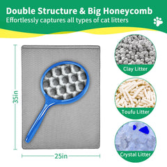 GRELY two layer litter mat trapping action catches stray litter efficiently