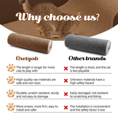 GRETJOB Cat Wall-Scratching Mat back base reveals reinforced sisal-cotton layer.