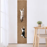 GRETJOB Cat Wall-Scratching Mat mounted on wall for space-saving furniture protection.
