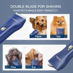Grimgrow waterproof IPX-7 clipper in use for splashing-ready grooming.