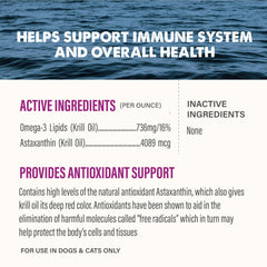 Grizzly omega-3 phospholipids support overall pet health.