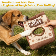 Grnstf donut-dog-toy with textured chew surface for safe gnawing.