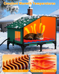 Grolomge large outdoor cat house interior shows roomy space for multiple cats