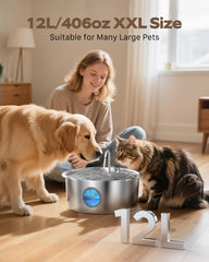 GROOKPET water-level-window highlights easy monitoring of remaining water.