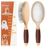 GROOMAGE dog brush 27mm pins for deep grooming and loose hair removal.
