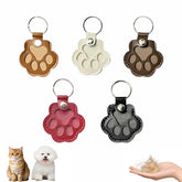 GROTOLY paw-shaped leather keychain closeup showing durable craftsmanship for daily wear.