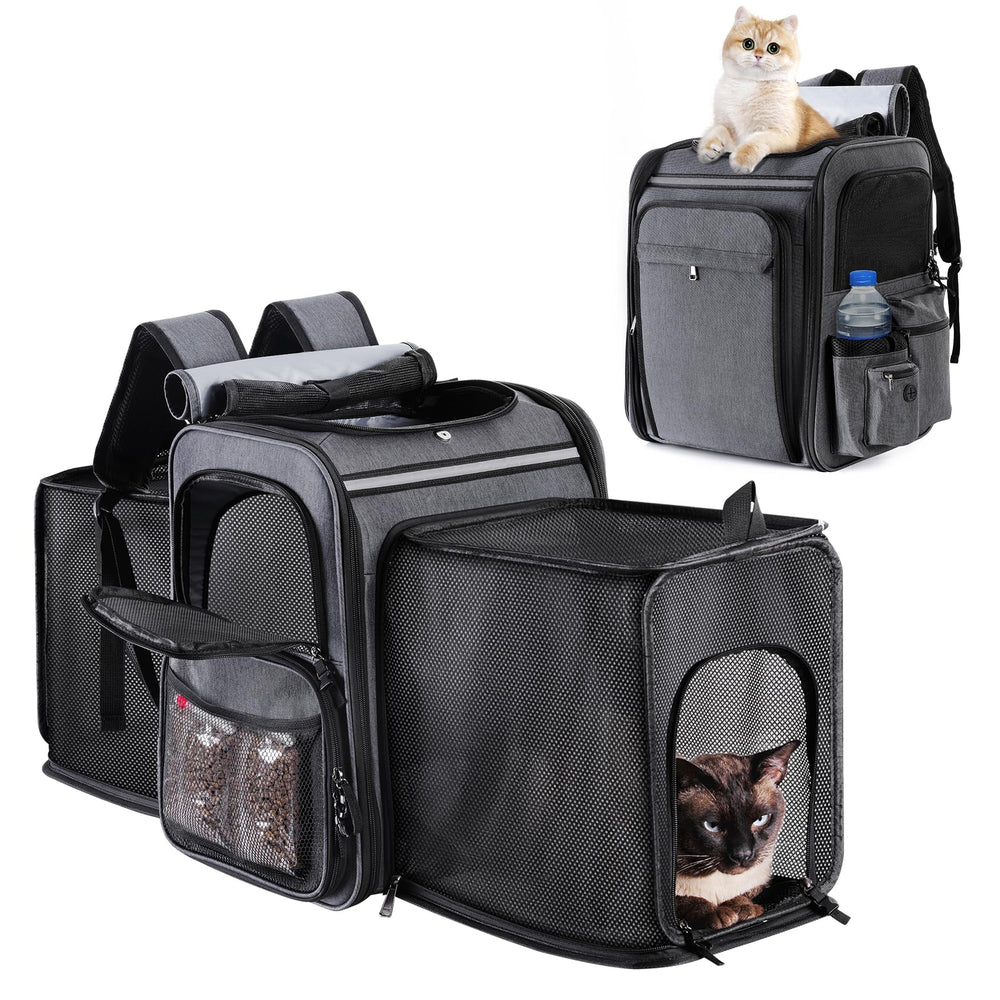 Groxkox GROXKOX cat backpack front view—compact carrier for travel-ready use.