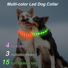 GS GLOWSEEN USB-C rechargeable collar charging with included cable