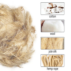 GSYUWIH cotton and jute silk close-up highlights dry, odorless nesting material.