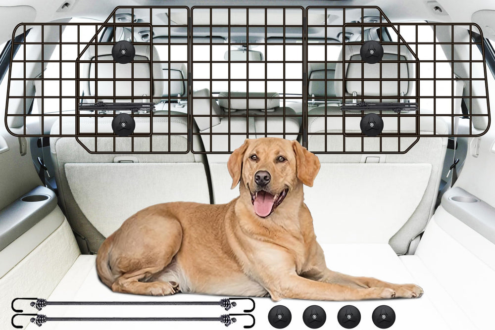 Gtongoko dog barrier in heavy-duty steel ensures secure containment during drives.