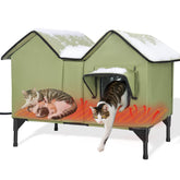 GUZROK heated cat house exterior provides outdoor warmth and shelter