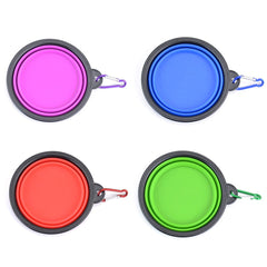 Guardians collapsible bowl unfolded as a portable water bowl for pets during walks.