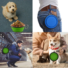 Guardians collapsible dog bowls 34oz green extended for travel hydration