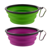 Guardians collapsible dog bowls 34oz purple extended for easy feeding on the go