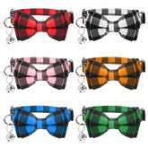 Guiqulai 6-pack breakaway cat collars in plaid pattern for stylish safety during daily wear