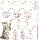 Guiqulai cat hair storage bottle 6pc set securely holds fur for keepsake memories.
