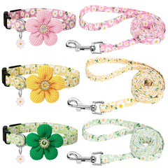 Guiqulai floral dog collar small rose-pattern ideal for daily stylish wear.