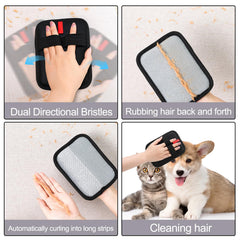 Guiqulai hair removal gloves surface particles up close demonstrate fur-attracting texture.