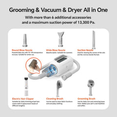 GULIGULI vacuum system with 1 L hair bin enables mess-free fur cleanup