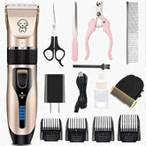 Gumodo dog clippers with LED display showing battery status for easy grooming
