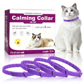 Guowo calming collar four-pack in box enabling convenient, on-the-go calming for anxious cats.