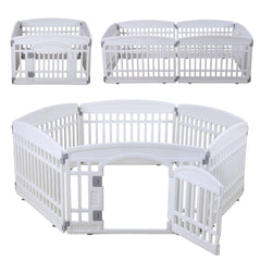 Gupamiga pet playpen six panels assembled provides a safe, contained space for small dogs.