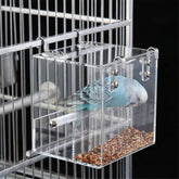 GURECOD Automatic Bird Feeder No Mess outside cage reduces seed scatter for cleaner cages and floors.