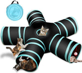 GUSTYLE Cat Tunnel Toy outdoors in use, promoting active play and exploration.