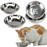 GCVOPTON stainless steel cat bowl, 5.5 inch top diameter, rust-resistant and easy to clean.