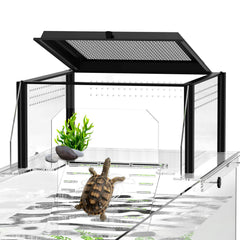 GYACS upgraded turtle basking platform clear acrylic surface provides clear visibility for basking