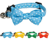 Gyapet cat collar light blue bow tie provides stylish safety for kittens