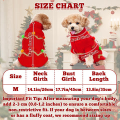 Haakong dog Christmas sweater red pom-poms highlight playful holiday style for photos