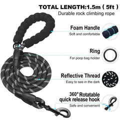 haapaw safety buckle and double D-rings keep leash secure during adventures.