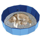 HALAGAS cat birthing box foldable blue for easy storage and calm nesting