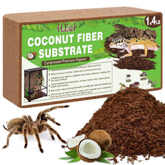 Halatool coconut fiber substrate brick expanded showing moisture-retentive bedding