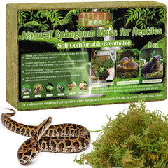 Halatool sphagnum moss 9oz packaging brick ready to hydrate for reptile bedding.