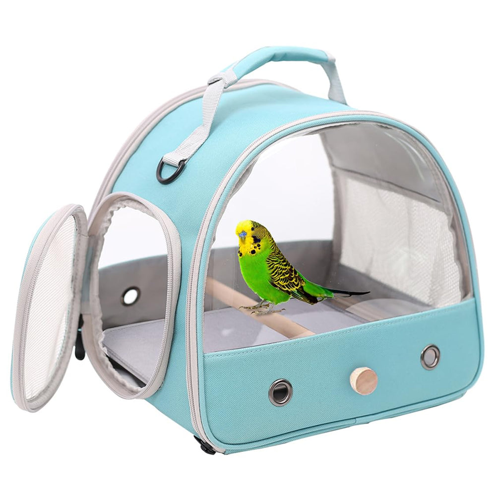 halinfer small-bird-travel-cage side-window view supports scenic travel for your bird
