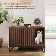 Halitaa cat litter box enclosure interior ventilation shows airflow for fresh air