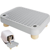 HALKYDY wooden-top litter box step enables quick cleaning and tidier floors