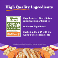 Halo Holistic real cage-free chicken ingredient visible in kibble