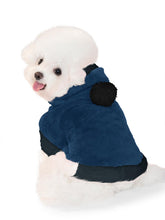 Haloumoning dog fleece hoodie front view shows cozy warmth for daily walks