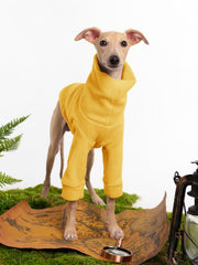Haloumoning dog fleece sweater fabric closeup highlights premium warmth breathable material.