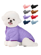 Haloumoning dogs fleece winter coat with full zip for quick on off during chilly walks