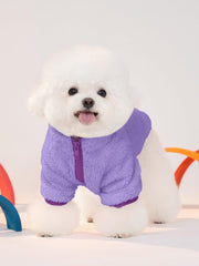 Haloumoning dogs sherpa turtleneck plush texture provides cozy warmth on cold autumn days