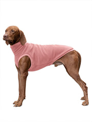 Haloumoning fleece dog sweater front view brings cozy warmth on chilly walks