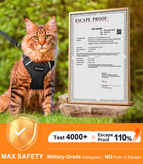 Halypet H200 Pro lightweight vest keeps cats comfortable during lengthy outdoor strolls