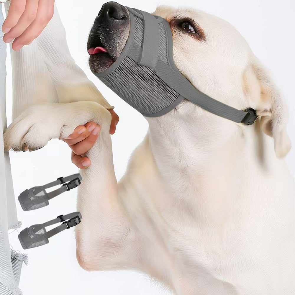 Hamibus soft mesh dog muzzle breathable comfort for grooming and daily walks.